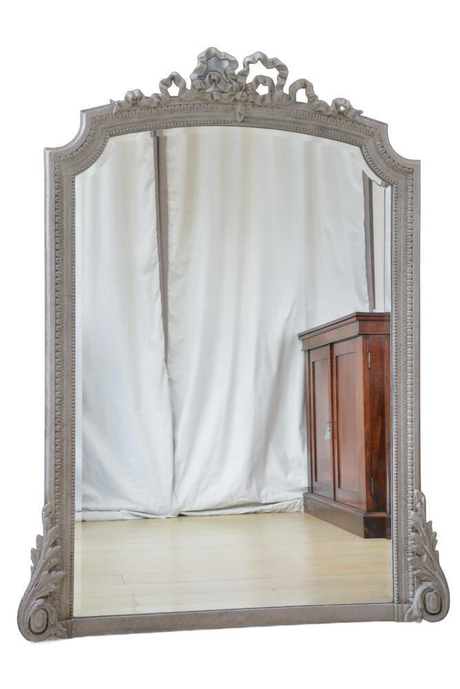 French Antique Wall Mirror H140cm - Image 2